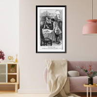 The Captain's Papers - The Squire and I were both peering over his shoulder"", Vintage Print
