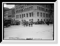 Historic Framed Print, Morgan funeral - newspaper photographers arrested in Stuyvesant Sq.,  17-7/8" x 21-7/8"