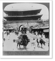 Outside the South Gate, on one of the main highways of the Hermit Capitol, Seoul, Korea Classic, Vintage Wall Art
