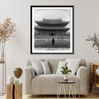 Historic Framed Print, Entrance to the Queen's apartmetns, Imperal Palace, Seoul, Korea,  17-7/8" x 21-7/8"