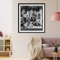 Historic Framed Print, Driving the devils out of an old man, Chosen (Korea),  17-7/8" x 21-7/8"