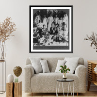 Historic Framed Print, Driving the devils out of an old man, Chosen (Korea),  17-7/8" x 21-7/8"