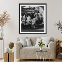 Historic Framed Print, Native burial, Chosen (Korea),  17-7/8" x 21-7/8"