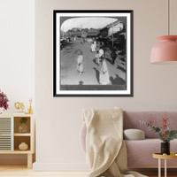 The main street, looking N.E. to the Roman Catholic Church, Chemulpo, Korea Classic, Vintage Print