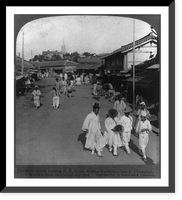 The main street, looking N.E. to the Roman Catholic Church, Chemulpo, Korea - 2, Antique Print