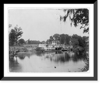 Historic Framed Print, Flint River scene, Bainbridge, Ga.,  17-7/8" x 21-7/8"