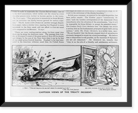 Historic Framed Print, Cartoon views of the treaty incident,  17-7/8" x 21-7/8"
