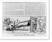 Historic Framed Print, Cartoon views of the treaty incident,  17-7/8" x 21-7/8"