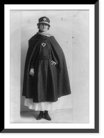 American Red Cross nurse posed ful lgth., wearing cape and hat, facing front Classic, Vintage Poster