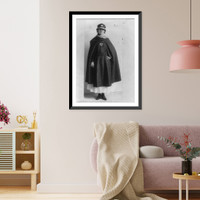 American Red Cross nurse posed ful lgth., wearing cape and hat, facing front Classic, Vintage Poster