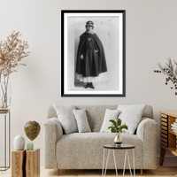 American Red Cross nurse posed ful lgth., wearing cape and hat, facing front Classic, Vintage Poster