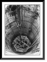 Historic Framed Print, Dnieperstrai Dam, Russia: [Russian workers inside caisson, Dnieperstrai Dam(?)],  17-7/8" x 21-7/8"