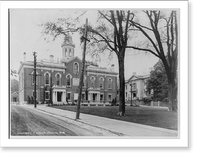 Historic Framed Print, [Plymouth] County Court House and Registry of Deeds, Plymouth, Mass.,  17-7/8" x 21-7/8"