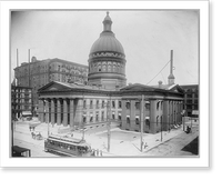 Historic Framed Print, St. Louis Court House, St. Louis, Mo.,  17-7/8" x 21-7/8"