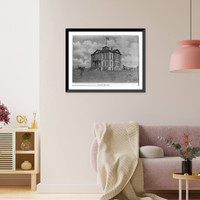 Historic Framed Print, Courthouse, Valley City, North Dakota,  17-7/8" x 21-7/8"