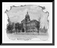 Historic Framed Print, Cass county courthouse, Fargo, N.D.,  17-7/8" x 21-7/8"