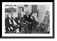 Amy Spingarn, Ella Baker, and several unidentified men meeting in the NAACP office, New York, N.Y..photoprint by M. Smith, Antique Poster