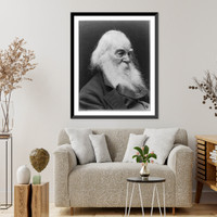 Historic Framed Print, Walt Whitman, 1819-1892 - 7,  17-7/8" x 21-7/8"