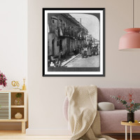 Village life at Rocca - between Palermo and Monreale (looking north), Sicily, Vintage Wall Art