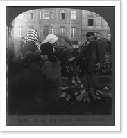 Historic Framed Print, Nascht and market, Vienna, Austria,  17-7/8" x 21-7/8"