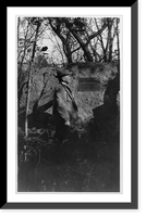 Albert Kenrick Fisher at the monument to Edgar Alexander Mearns, Plummer Island (Cabin John), Maryland, November 1920, Historic Reproduction