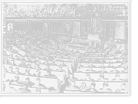 Historic Framed Print, Pres. Wilson reading message on tariff to Congress, 4/9/13,  17-7/8" x 21-7/8"