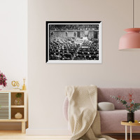 Historic Framed Print, Pres. Wilson reading message on tariff to Congress, 4/9/13,  17-7/8" x 21-7/8"