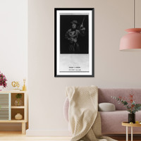 Historic Framed Print, [Adolphus Lewis Heermann, three-quarter length portrait, holding rifle, wearing buckskin coat and hat],  17-7/8" x 21-7/8"