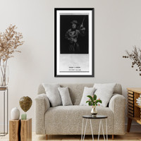 Historic Framed Print, [Adolphus Lewis Heermann, three-quarter length portrait, holding rifle, wearing buckskin coat and hat],  17-7/8" x 21-7/8"