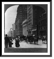 Historic Framed Print, Fifth Ave. and the Waldorf, New York City,  17-7/8" x 21-7/8"