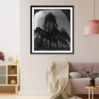 Historic Framed Print, Great 40 story tower of the Singer Building (during construction), New York, U.S.A.,  17-7/8" x 21-7/8"
