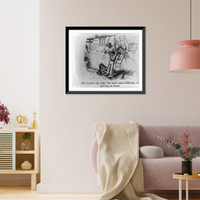 Historic Framed Print, [Caricature of sea-sick passenger]: He reaches the ship, ...,  17-7/8" x 21-7/8"