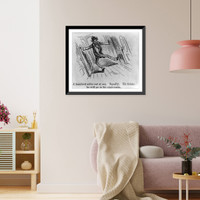Historic Framed Print, [Caricature of sea-sick passenger]: A hundred miles out at sea ...,  17-7/8" x 21-7/8"