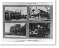 Historic Framed Print, Old Inns on the Lancaster Turnpike,  17-7/8" x 21-7/8"
