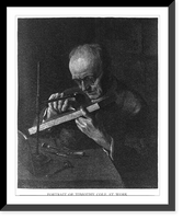 Historic Framed Print, Portrait of Timothy Cole at work,  17-7/8" x 21-7/8"