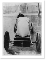 Henry Fournier in his racer automobile, Antique Print