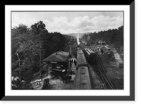 New Jersey. Beaver Lake. Trains and yards at Beaver Lake Railroad Station, Historic Reproduction