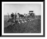 Plowing with gasoline tractor pulling 12-16 inch plows on John B. Siemer Farm, Harmony Township, Casselton, N.D, Antique Wall Art