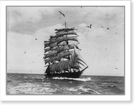 Historic Framed Print, STAR OF SHETLAND under full sail,  17-7/8" x 21-7/8"