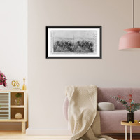 Historic Framed Print, A fall morning over decoys,  17-7/8" x 21-7/8"