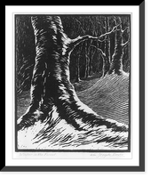 Historic Framed Print, Winter in the forest,  17-7/8" x 21-7/8"