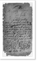 Hand written initial page from Hannah Wolley, The Queen-like Closet, (recipe for orange pudding?) 1672, Vintage Wall Art