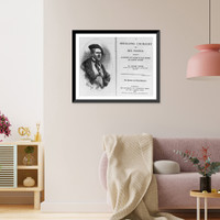 Engraved portrait of Alexis Soyer and title page of his A Shilling Cookery for the People. 1855 Classic, Vintage Poster