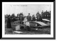 E. Lillian Todd standing with her airplane, Historic Print