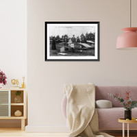 E. Lillian Todd standing with her airplane, Historic Print