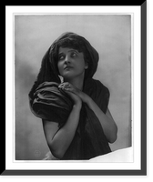 Historic Framed Print, [Young woman modeling: Half lgth., hands under chin],  17-7/8" x 21-7/8"