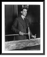 Interior Secretary gets first spike form Boulder Dam construction scene, Vintage Wall Art