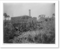Ruins of the slave cabins, Ft. George Island, Florida, Historic Reproduction