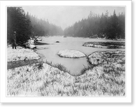 Adirondack Mountains, N.Y. - winter scenes: Lake Tear of the Clouds, from the head Classic, Historic Print