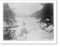 Adirondack Mountains, N.Y. - winter scenes: Lake Tear of the Clouds, from the outlet, Vintage Poster